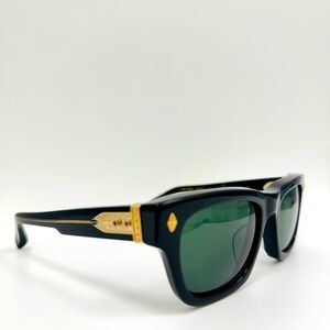 Chrome Hearts Dick Fitzener 18k Gold Plated Black Sunglasses